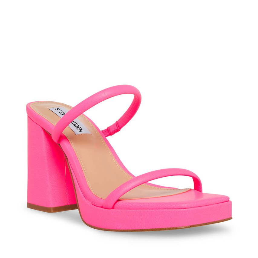 Sandalias Tacones Steve Madden Polly Fuchsia Mujer Rosas | ES AM4ES3